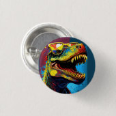 Dinosaurier T Rex Farbvolles Party Button (Vorne & Hinten)