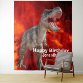 Dinosaurier T Rex feuer Jurassic World Hintergrund Wandteppich (Beispiel)