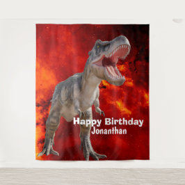 Dinosaurier T Rex feuer Jurassic World Hintergrund Wandteppich