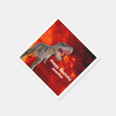 Dinosaurier T Rex Fire Jurassic World Serviette (Ecke)