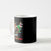 Dinosaurier T Rex Frohes Hallothanksmas Halloween Kaffeetasse (Vorderseite Links)