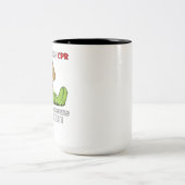 Dinosaurier T-Rex Hasse CPR deshalb sind Zweifarbige Tasse (Mittel)