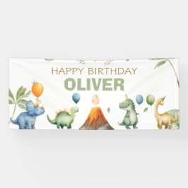 Dinosaurier T-Rex Junge Alles Gute zum Geburtstag Banner