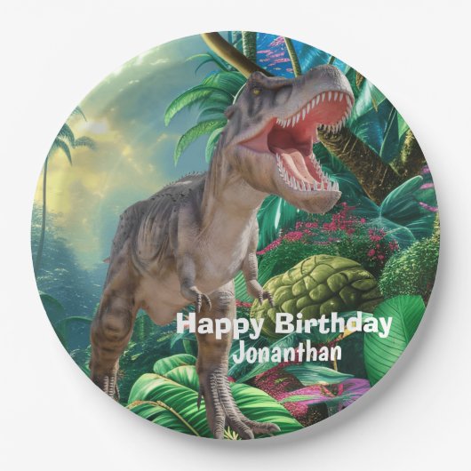 Dinosaurier T Rex Kids Jurassic World Pappteller (Vorderseite)