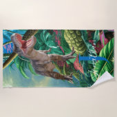Dinosaurier T Rex Kids Jurassic World Strandtuch (Vorderseite)