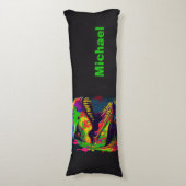 Dinosaurier T Rex Kids Niedlich Karosseriebild Seitenschläferkissen (Vorderseite Vertikal)