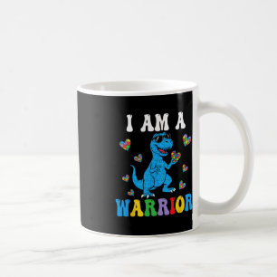 Dinosaurier T-Rex Kinder Ich bin ein Krieger Autis Kaffeetasse
