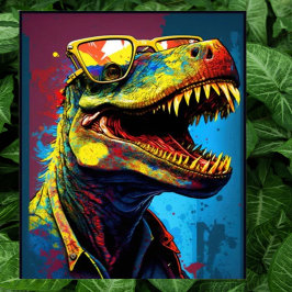 Dinosaurier T Rex Modern World Kids Poster