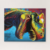 Dinosaurier T Rex Moderne Welt Kinder Puzzle (Horizontal)