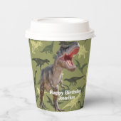 Dinosaurier T Rex Muster Jurassic World Pappbecher (Vorderseite)