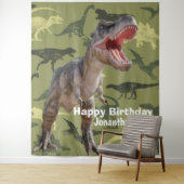 Dinosaurier T Rex Muster Jurassische Hintergrund Wandteppich (Beispiel)