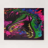 Dinosaurier T Rex Pink Puzzle (Horizontal)