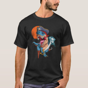 Dinosaurier T Rex Pirate T Piratenflagge Flag Hall T-Shirt