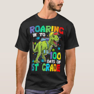Dinosaurier T-Rex Roaring in 100 Tagen der 1. Klas T-Shirt