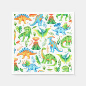 Dinosaurier T rex, Stegosaurus, Brontosaurus Boys Serviette (Vorderseite)