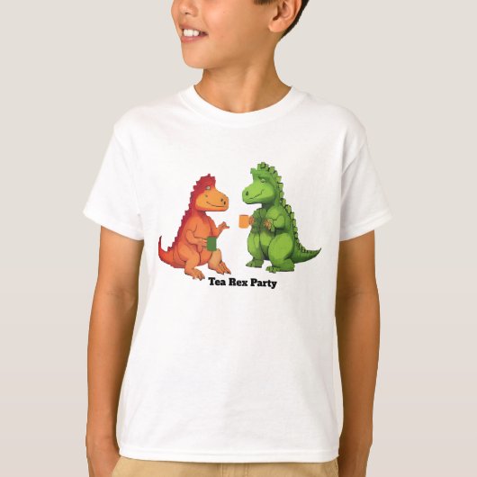 Dinosaurier T-Rex Tea Rex Party Funny Wordplay T-Shirt (Vorderseite)