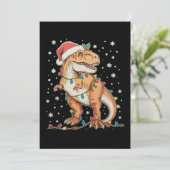 Dinosaurier T Rex Weihnachten Dino Weihnachtsbeleu (Stehend Vorderseite)