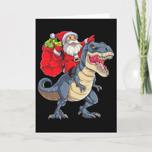 Dinosaurier T Rex Weihnachten Santa Jungen Männer  Karte