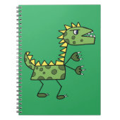 Dinosaurier T-rex zeichnend Cartoon Notizblock (Vorderseite)