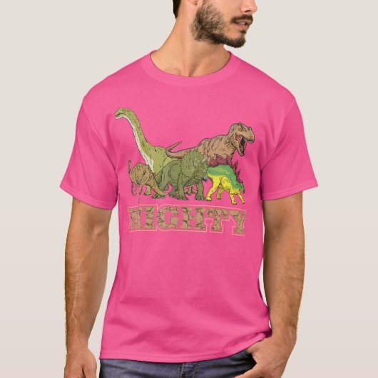 Dinosaurier T Shirt Mighty T Rex Triceratop (Vorderseite)