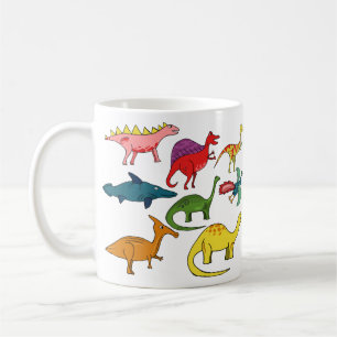 Dinosaurier-Tasse, Arten von Dinosauriern, Dinosau Kaffeetasse