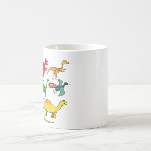 Dinosaurier-Tasse, Dinosaurier-Arten, Dinosaurier- Kaffeetasse (Mittel)