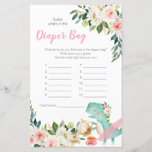 Dinosaurier Tea Party rät, was in der Windeltasche