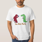 "Dinosaurier Tea Rex Tea Party" Witziger T - Shirt (Vorderseite)