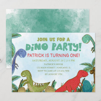 Dinosaurier Thema Dino Party Geburtstag Einladung