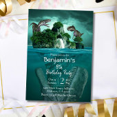 Dinosaurier Thema einfach modern 8. Geburtstag Einladung