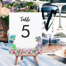 Dinosaurier Thema Hochzeit farbenfrohe Wildblume