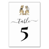 Dinosaurier Thema Hochzeit Tischnummer (Vorderseite)