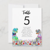 Dinosaurier Thema Hochzeit Wildblume Table (Vorderseite)