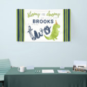 Dinosaurier Thema Unser kleines Dino Blue Green Go Banner (Messeveranstaltung)