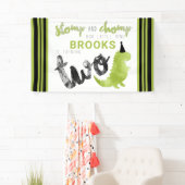 Dinosaurier Thema Unser kleines Dino Schwarz Grün  Banner (Insitu)