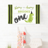 Dinosaurier Thema Unser kleines Dino Schwarz Grün  Banner (Insitu)