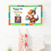 Dinosaurier thematisierte Kindergeburtsparty Perso Banner (Insitu)