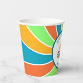 Dinosaurier thematisierte Kindergeburtsparty Perso Pappbecher (Vorderseite)