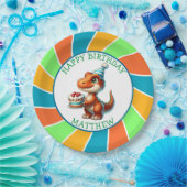 Dinosaurier thematisierte Kindergeburtsparty Perso Pappteller (Party)