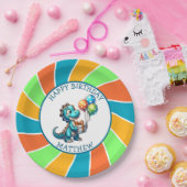 Dinosaurier thematisierte Kindergeburtsparty Perso Pappteller (Party)