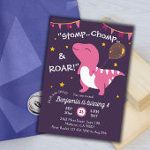 Dinosaurier themed Stomp, Chomp & Roar! 4. Geburts Einladung