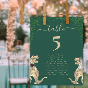 Dinosaurier Themed Wedding Table Seating Chart