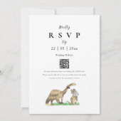 Dinosaurier-Themen-Hochzeit QR-Code-Einladung Einladung (Rückseite)
