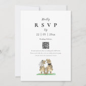 Dinosaurier-Themenhochzeit QR-Code Einladung (Rückseite)