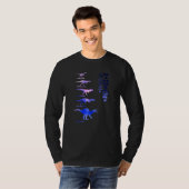 Dinosaurier Theropods Version Galaxy T-Shirt (Vorne ganz)
