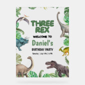 Dinosaurier Three rex Birthday Einladung T Rex Par Acrylschild (Vorderseite)