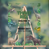 Dinosaurier Three rex Birthday Einladung T Rex Par Acrylschild (Neutral)