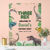 Dinosaurier Three rex Birthday Einladung T Rex Par Acrylschild (Hochzeit)