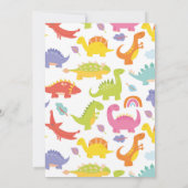 Dinosaurier Three Rex Niedlich Girls Pink Party Einladung (Rückseite)