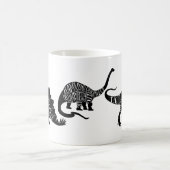 Dinosaurier Trex Diplodocus Fleisch schneidet Kaffeetasse (Mittel)